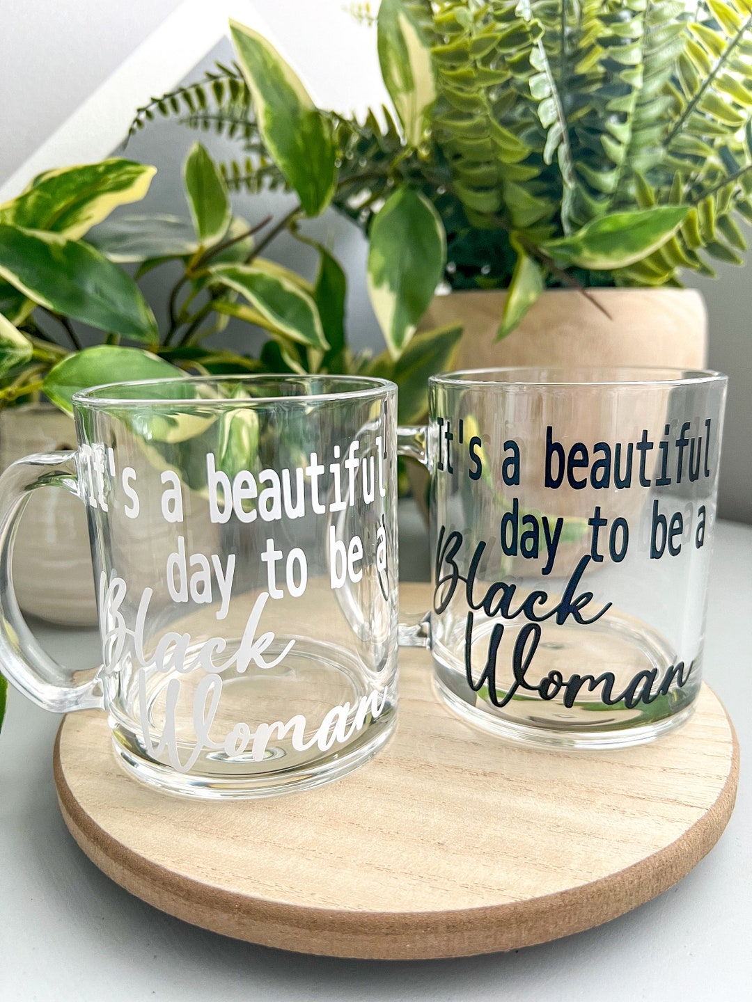 Black Woman Glass Mug Self Love Era, Female Empowerment, for the Girls ...