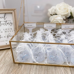 High Heel Protectors 30 Pairs With Thank You White Bags, Size S,M,L Perfect for Outdoor Weddings or Outdoor Events image 4