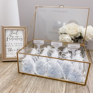 High Heel Protectors 30 Pairs With Thank You White Bags, Size S,M,L Perfect for Outdoor Weddings or Outdoor Events image 2