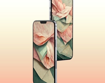 Floral Wallpaper for IPhone & Android | 2 Pack