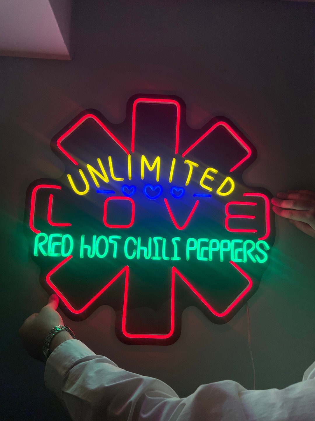 The Red Hot Chili Peppers Unlimited Love Logo LED Neon Signcustom Neon  Signrock Band Signneon Sign Bedroomgift for Him Etsy