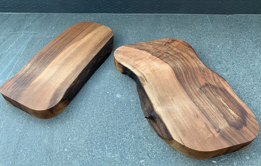 Handmade Wooden Live Edge Platter English Walnut Etsy