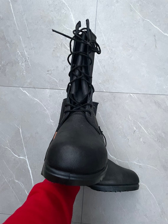 Rare 80/90s Military Leather Combat Boots - image 9