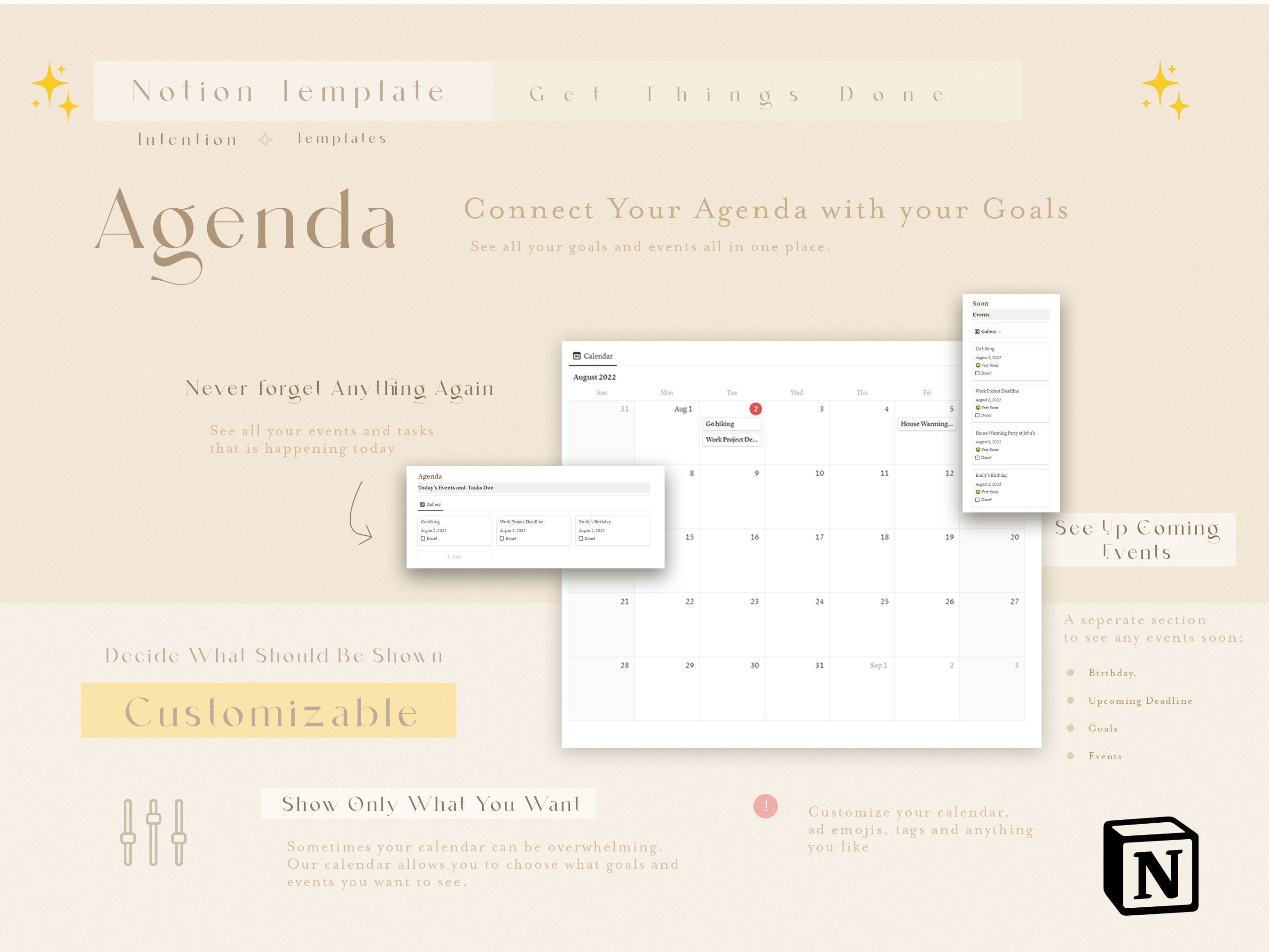 GTD Get Things Done Notion Template Productivity, Weekly Reflection ...