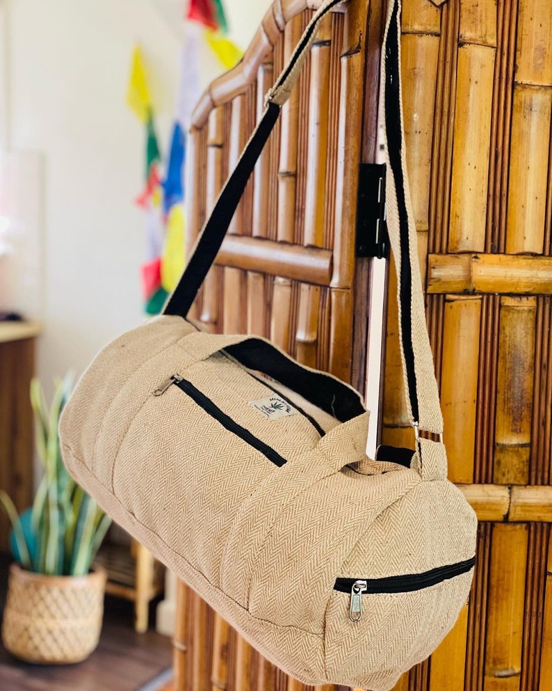 Handmade Himalayan Hemp Duffle Bag/ Side Bag/ Shoulder Bag/travel Bag