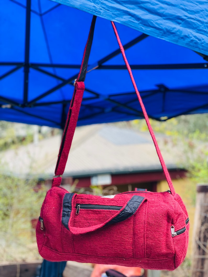 Handmade Himalayan Hemp Duffle Bag/ Side Bag/ Shoulder Bag/travel Bag