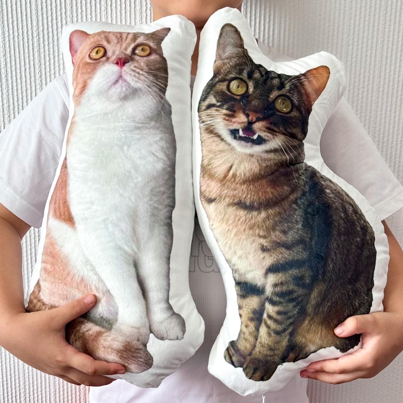 Custom cat shaped pillow etsy
