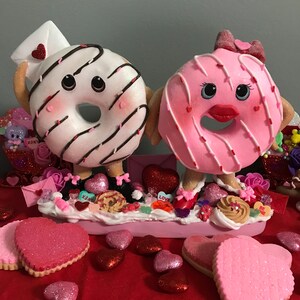 Valentines Day Decorations, Valentines Donuts, Valentines Day Fake Bake, Fake Donuts