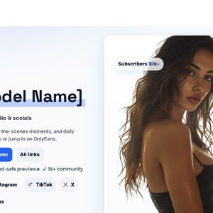OnlyFans sfw Portfolio Landing Page – Interactive HTML/CSS, Mobile Responsive, SEO Ready (Instant Download)