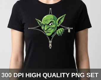 10 High Resolution PNG T-Shirt Designs, Ready to Print Graphic Bundle, Transparent Background