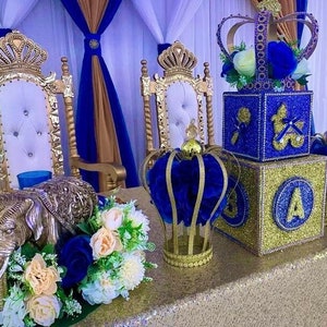 3pc set-Royal prince baby block centerpieces