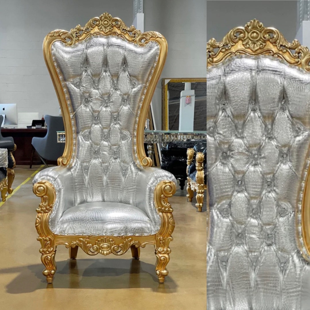 Silver Throne Chair Silver Throne Royal Seating Etsy