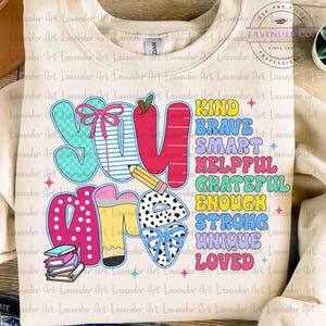 You Are Kind PNG, Back To School Png, Back To School Sublimation Png, Teacher Png, Teacher Appreciation Png, School Doodles Png
