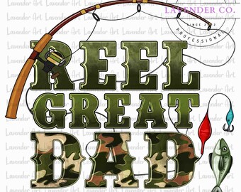 Reel Great Dad PNG, Fishing Dad Png, Fishing Lovers Reel Great Dad Png, Great Dad Png, Fathers Day Png, Fishing Rod Png, Dad Png