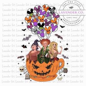 Halloween Witch PNG, Trick Or Treat Png, Halloween Balloons Png, Spooky Season Png, Halloween Trendy Shirt Png, Sublimation Design