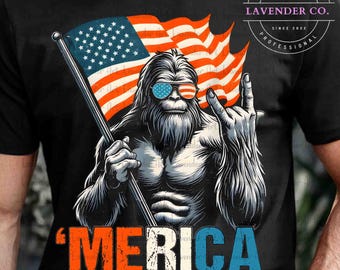 4th of July Shirt PNG, Merica Shirt Png, Patriotic Shirt Png, American Sasquatch Shirt Png, Independence Shirt Png, Funny 4th July Png