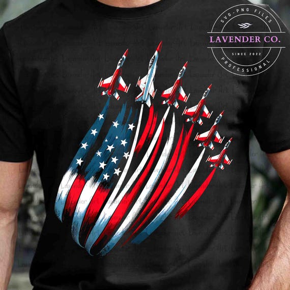 Patriotic Red White Blue PNG, American Flag Png, Fighter Jets 4th of July Sublimation Png, Independence Day Png, Patriotic Png