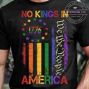 We the People No Kings in America PNG, No Kings in America Png, LGBTQ Democracy Png, Political Activism Png, Patriotic Political Png