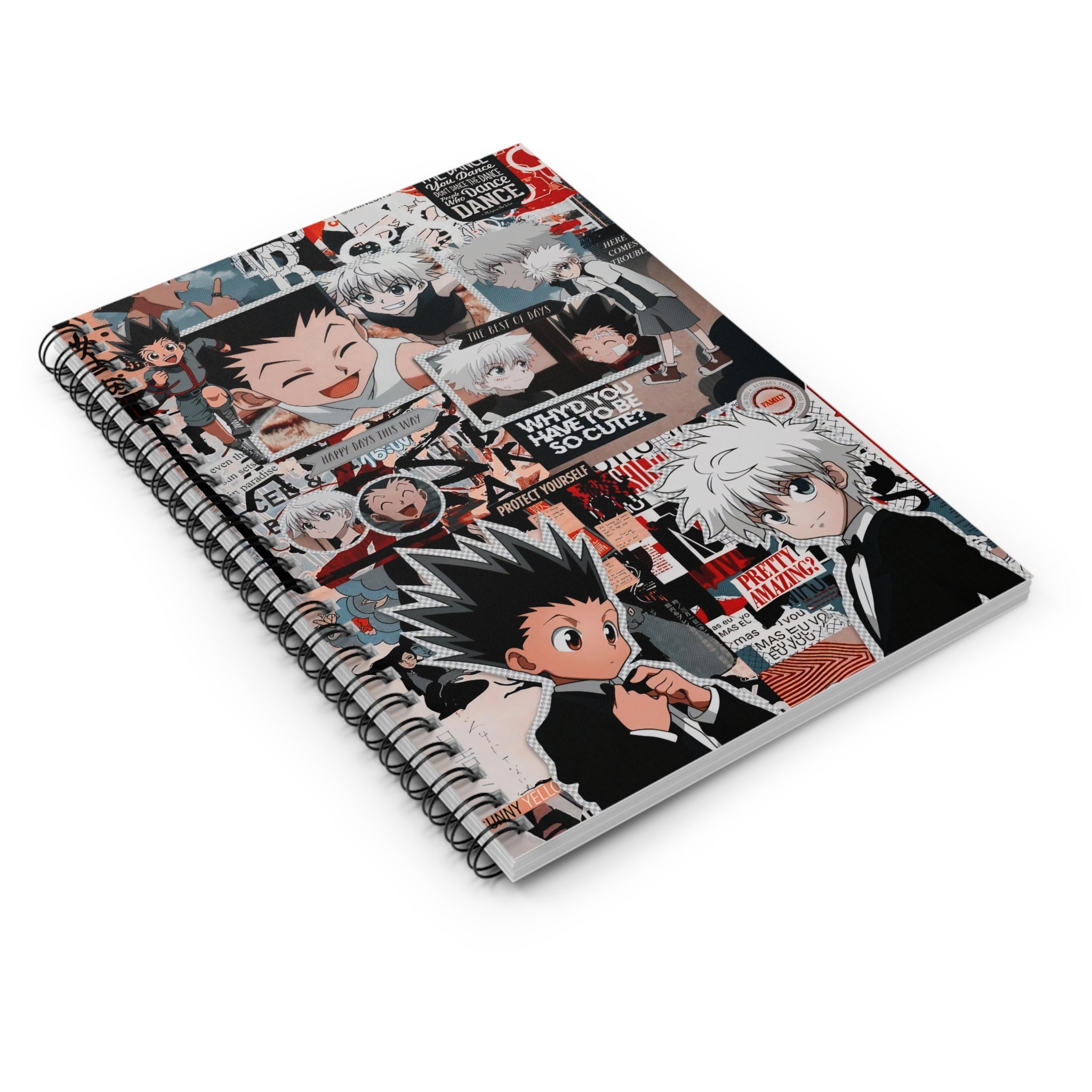 Silent Envy Line Ruled Spiral Anime Notebook - a-ka-neArt - Shop