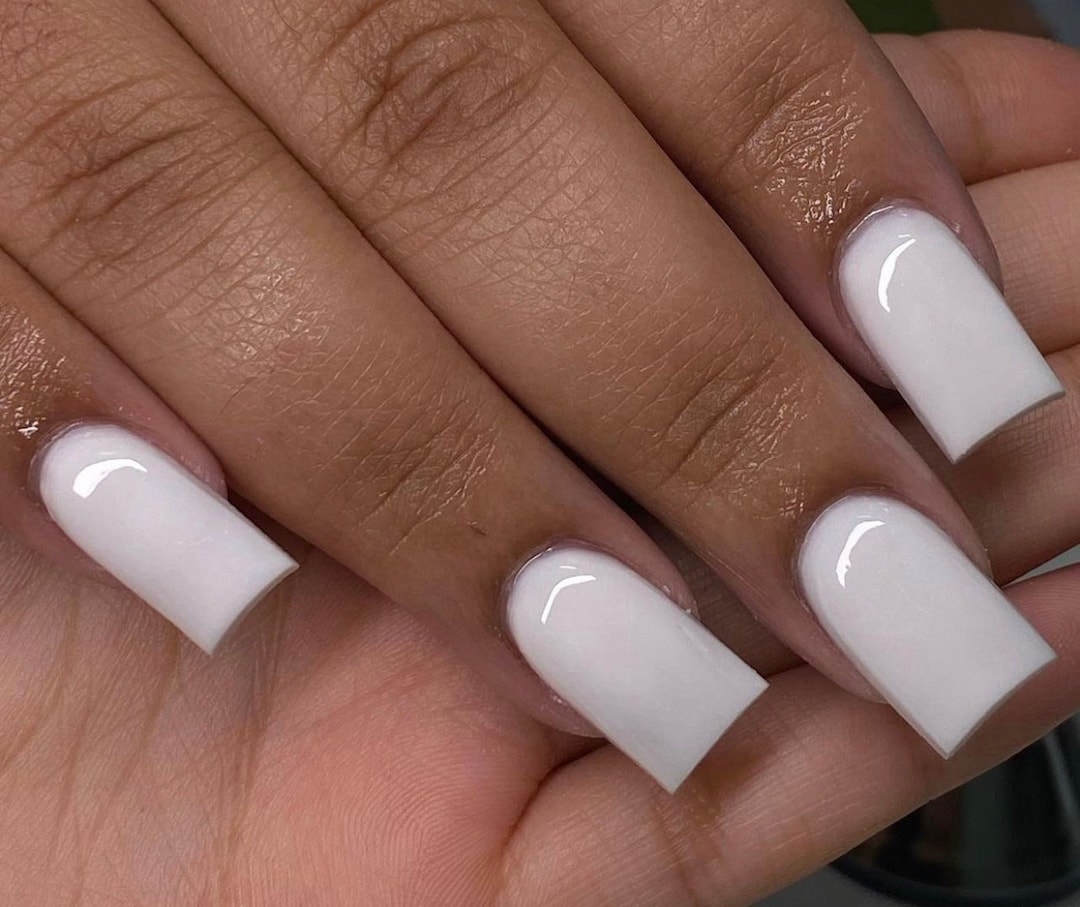 Solid White Press Ons Press on Nails Handmade Press on Nails - Etsy