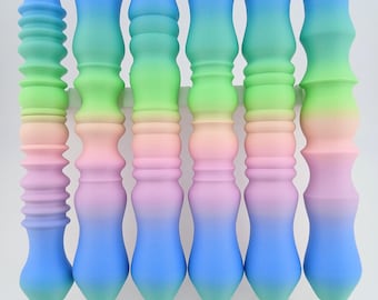 3D Printed Diamond Art Painting Pen: Dark Pastel Ombre, Ergonomic Dot Tool
