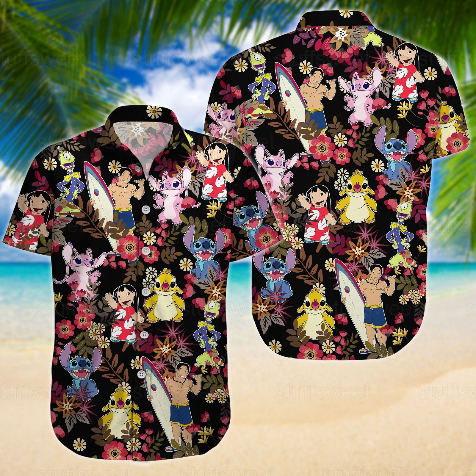 Discover Camisa Hawaiana Lilo and Stitch, Lilo And Stitch Hawaiian Shirt, Dibujos Animados Lindos Regalo, Stitch Summer Vacation Holiday Shirt Unisex