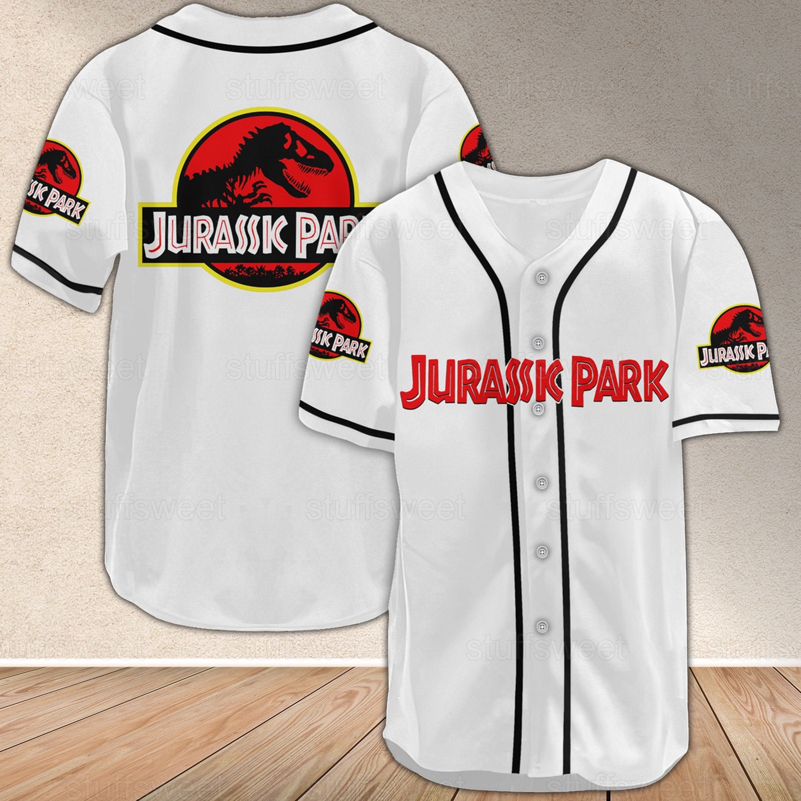 Jurassic Park Baseball Shirt, Jurassic World Baseball Jersey Shirt