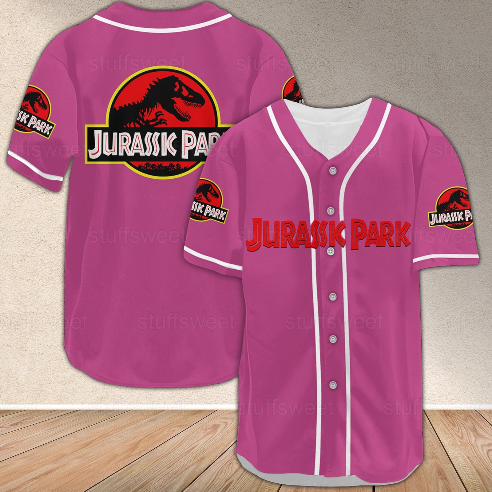 Jurassic Park Baseball Shirt, Jurassic World Baseball Jersey Shirt