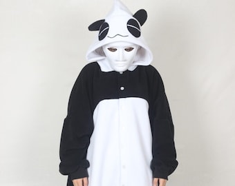 Kigurumi-pandakostuum, onesie, pyjama, overall pandadieren, personage-cosplay pyjama met capuchon