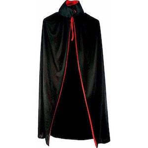 Vampire Dracula Wizard Black Cloak Halloween Cape Costume Party