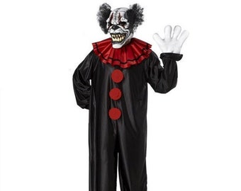 Halloween Scary Demon Clown, Cosplay Costume, Deadly And Deranged Clown Halloween Costume, Terrifier, Trick or Treat