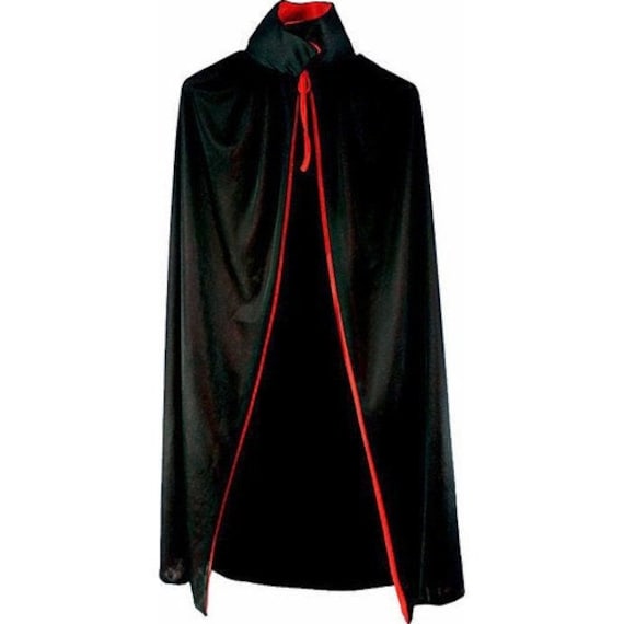 Vampire Dracula Wizard Black Cloak Halloween Cape Costume Party