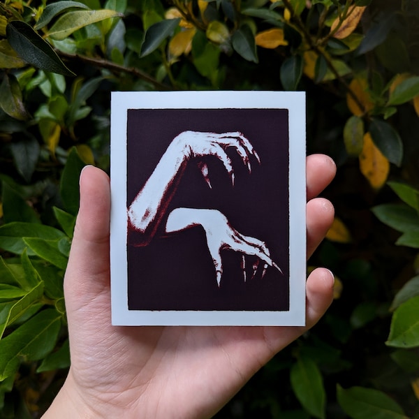 Creepy Hands Glow in the Dark Sticker