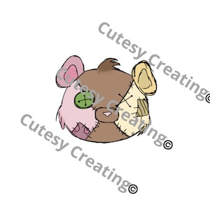 Neapolitan the Ice Cream Bear- (Decal, Sticker, Art, Poster)