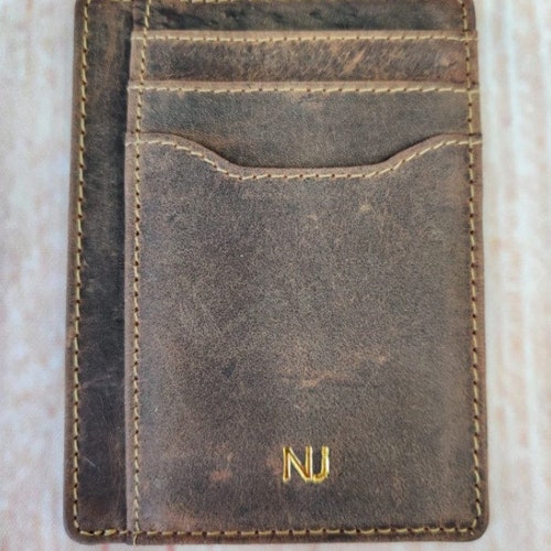 Slim Leather Card Holder - shops Handmade - Cardholder Wallet - Minimalist Wallet