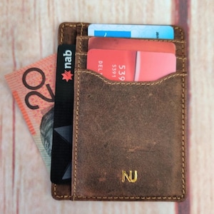 Slim Leather Card Holder - Handmade - Cardholder Wallet - Minimalist Wallet