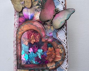 junk journal, journal, ephemera journal, handmade junk journal, handmade gift, memory book, memory keeper, journal gift idea for her