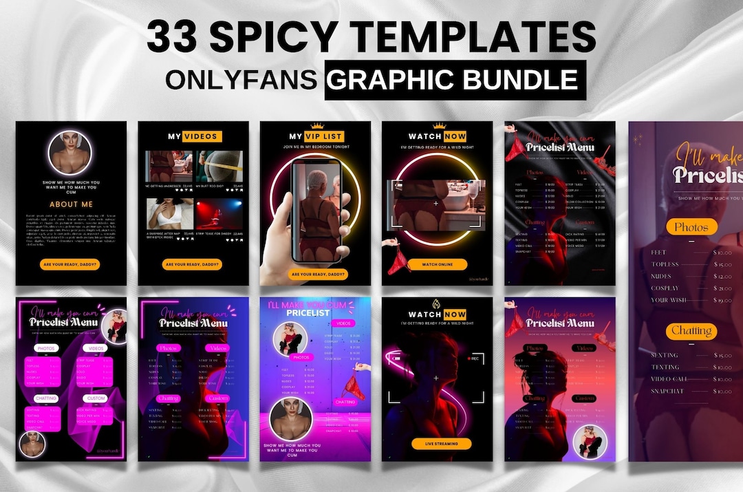 OnlyFans Tip Menu Editable Template Canva Template Tip - Etsy España