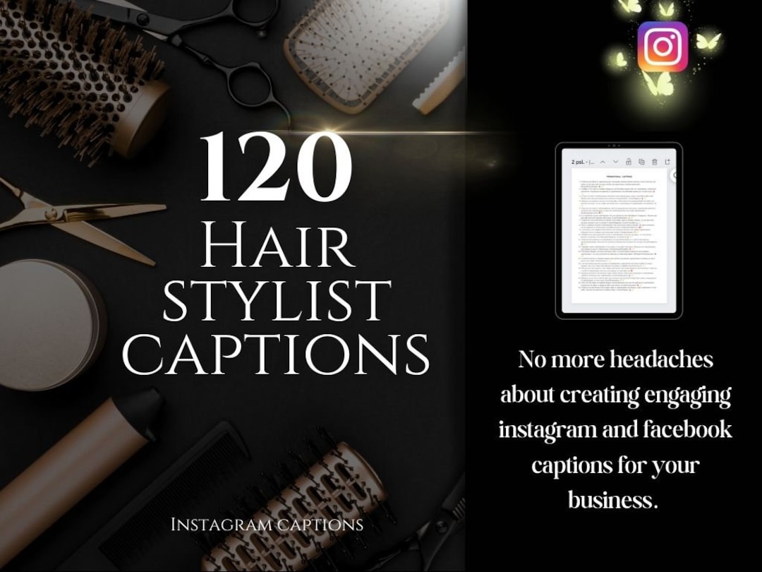 Hair Stylist Instagram Captions Hairstylist Caption Hair Etsy