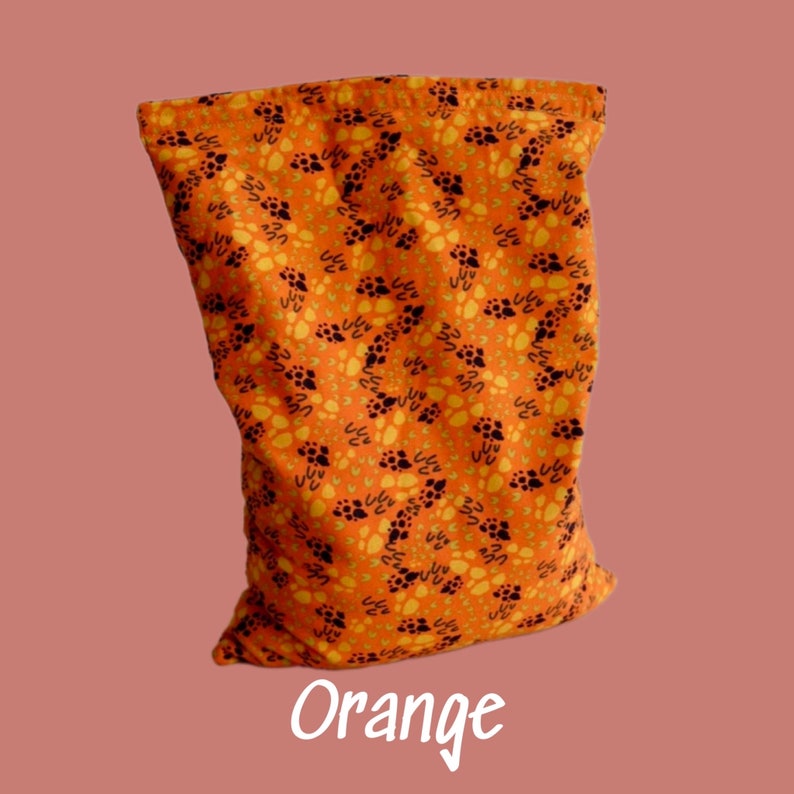 Handmade Rice Bag Heating Pack Cooling Pack Reusable Spa Large Orange Patterened Microwavable Heat Pillow image 1