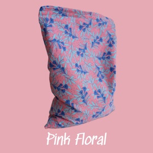 Handmade Rice Bag Heating Pack Cooling Pack Reusable Spa Large Pink Floral & Blue Beetle Microwavable Heat Pillow image 7