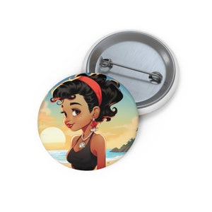 Betty Boop Summer(Custom Pin Buttons)