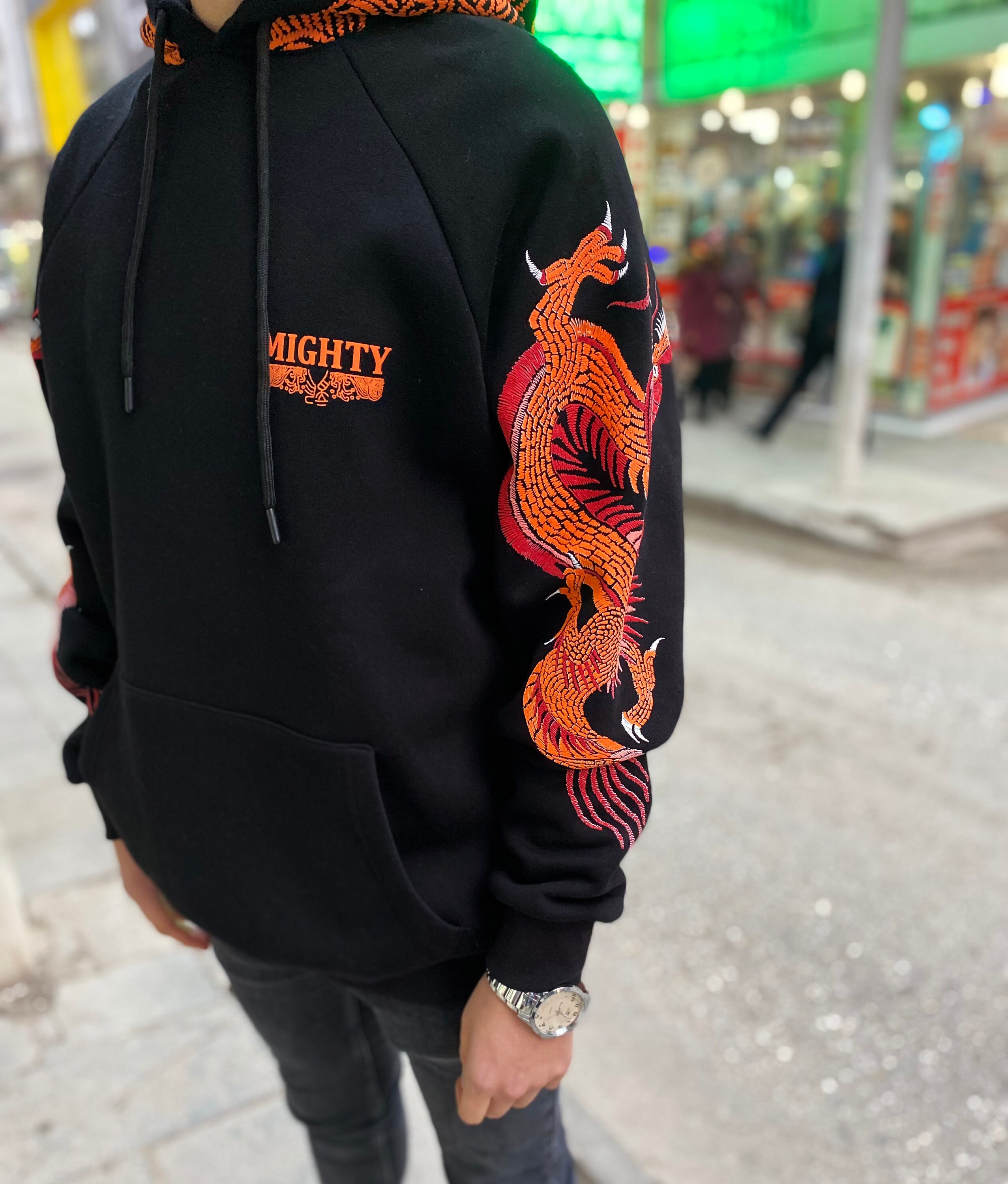 Japanese Dragon Hoodie Harajuku Clothing Hoodie Men Etsy