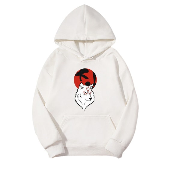 Okami Hoodie Wolf Hoodie White Wolf Anime Hoodie Unisex Sweatshirt Etsy UK