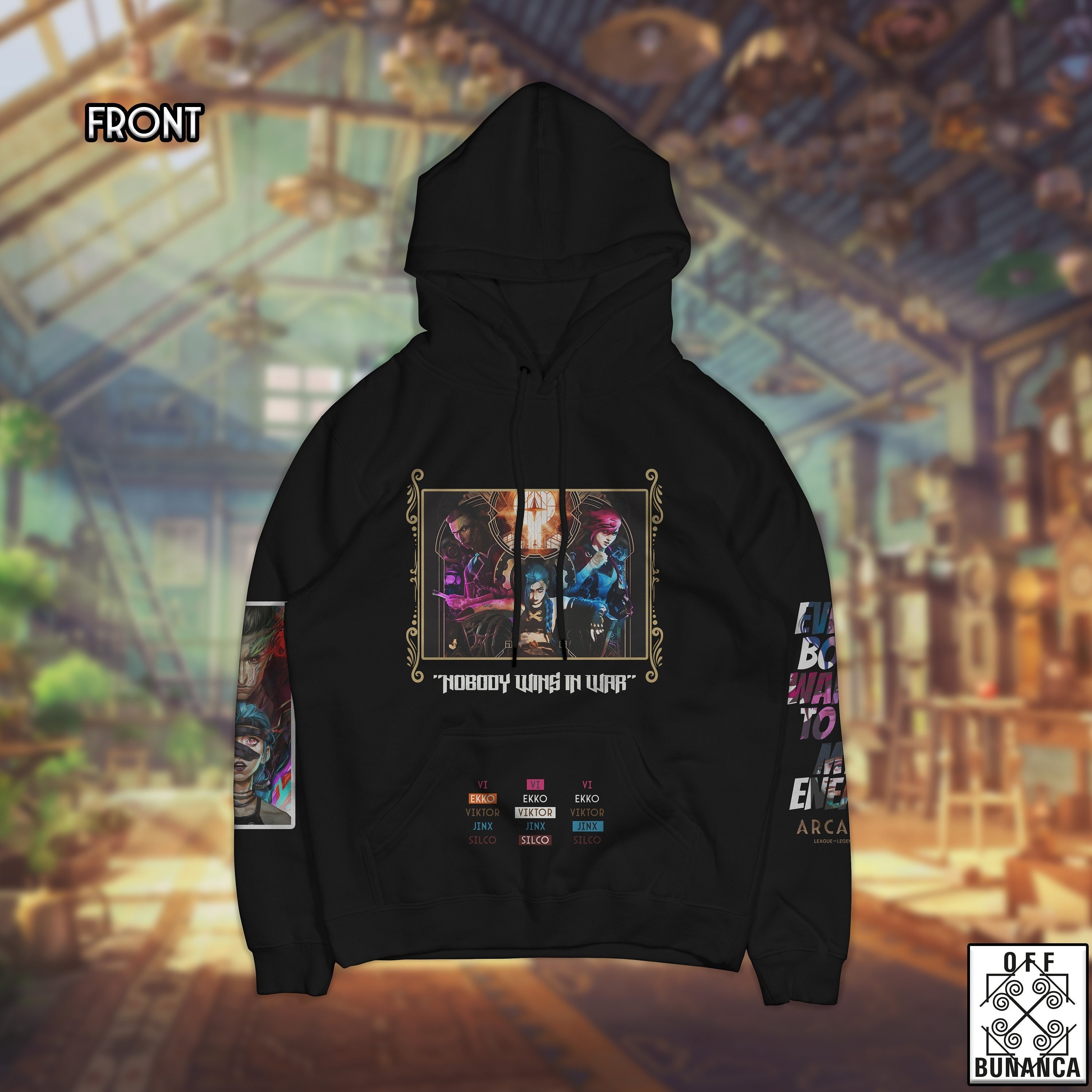 New League of Legends arcane LOL Hoodie sweater 3D printing fashion long  sleeve sweater (XL, 1)