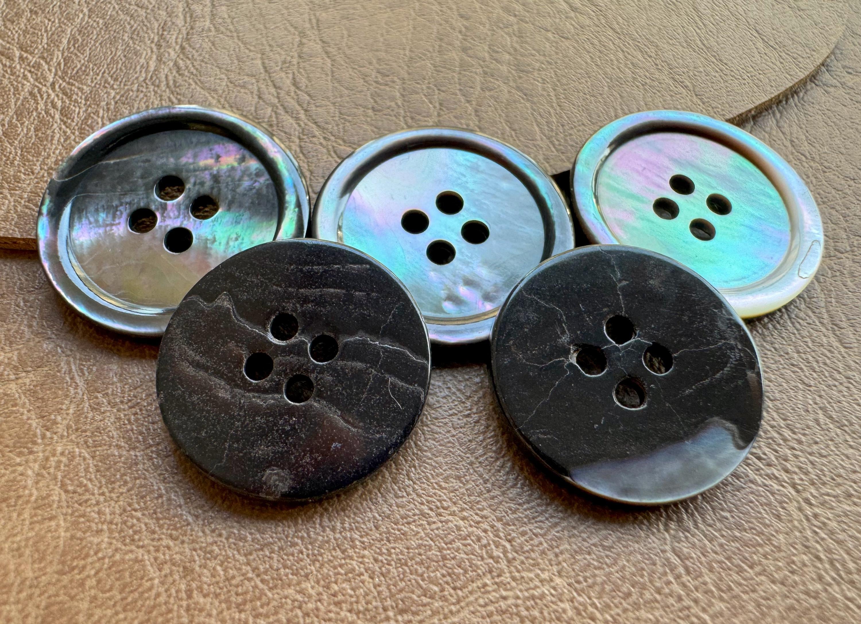 Black Shell Button Black Shell Buttons,round Buttons,women's Shirt Buttons,real Shell ...