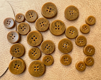 Botões marrons texturizados, botões de resina marrom com quatro furos, botões para calças de terno, botões para camisas de terno, botões para calças, botões marrons