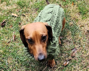 Dachshund Sweater - WOOLLY WEENS Wool Blend - Hendricks and Maple