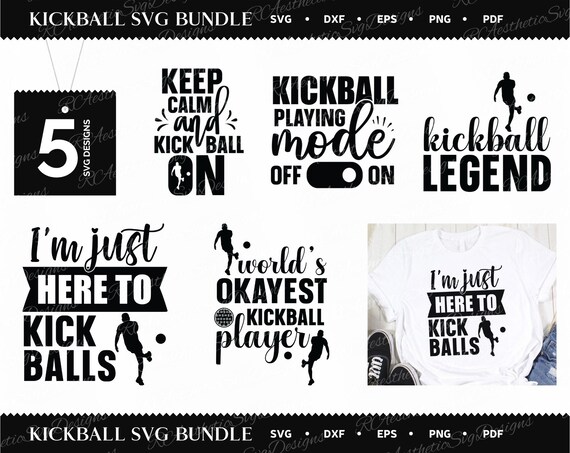 Kickball Svg Bundle Kickball Cut File Sports Svg Kick Svg - Etsy