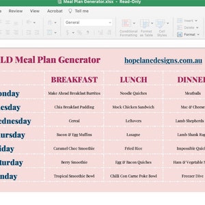 meal plan generator app